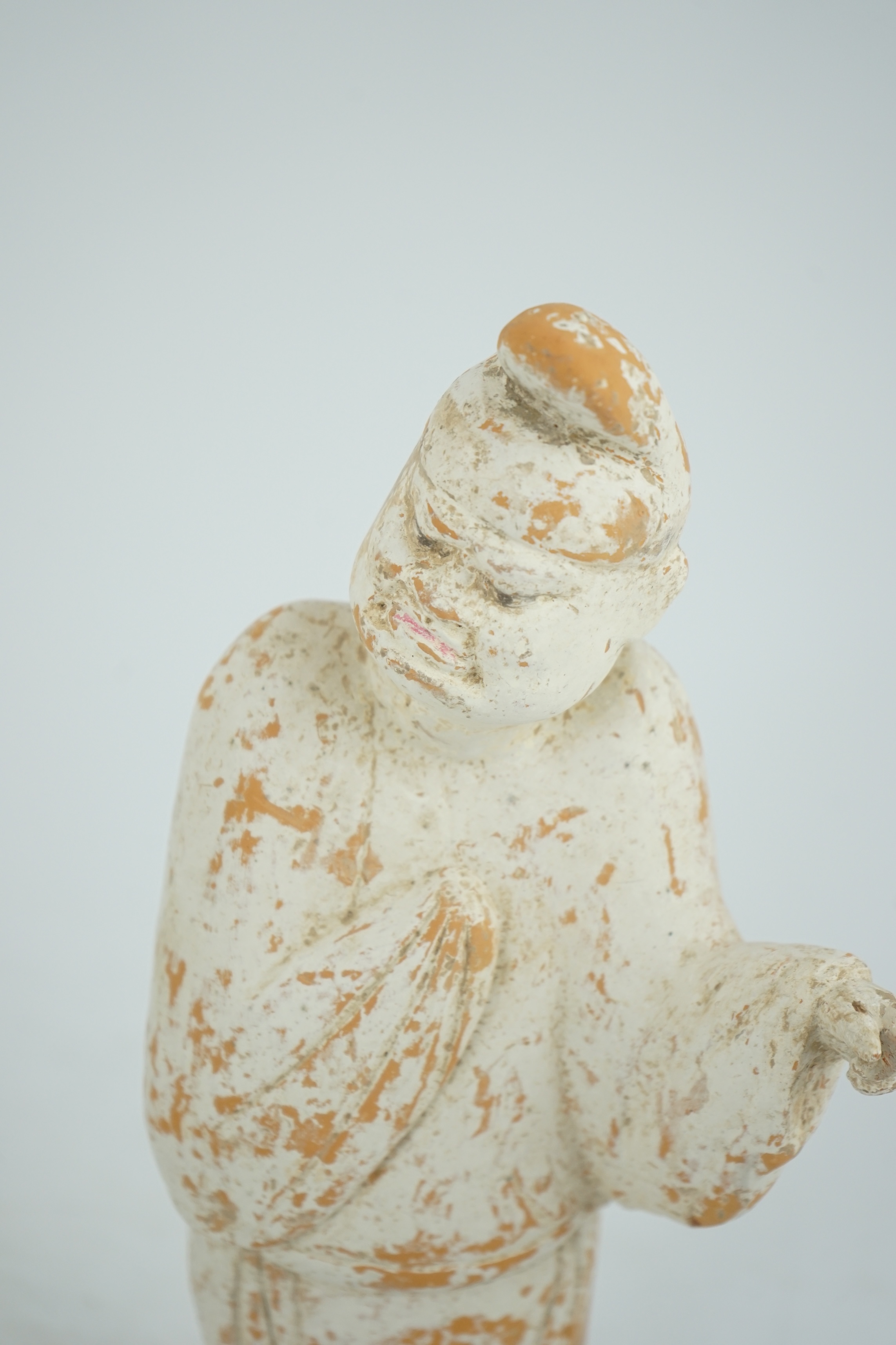A fine Chinese painted pottery foreigner, Tang Dynasty (AD 618-906)